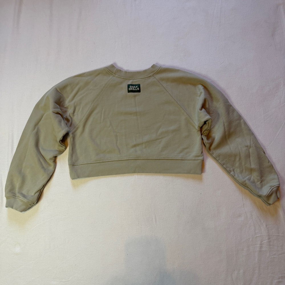 Daily Drills Cropped Sweatshirt Pale Green Women's Small? - Picture 3 of 9